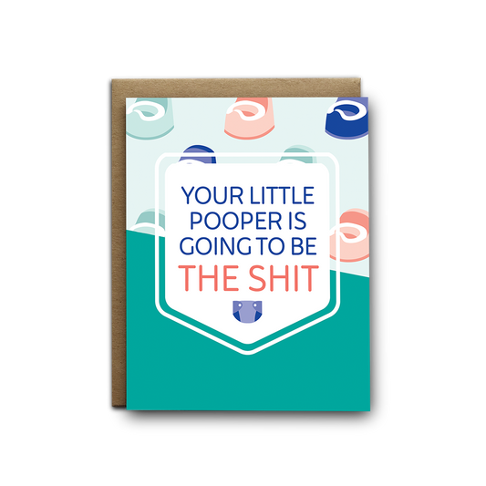 Little Pooper Baby Greeting Card