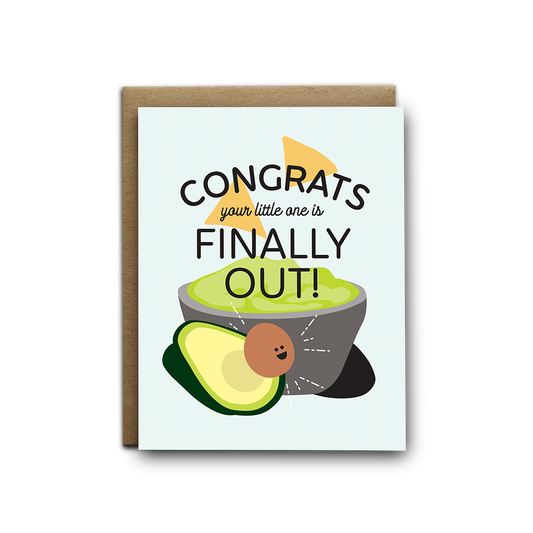 Baby Avocado Greeting Card